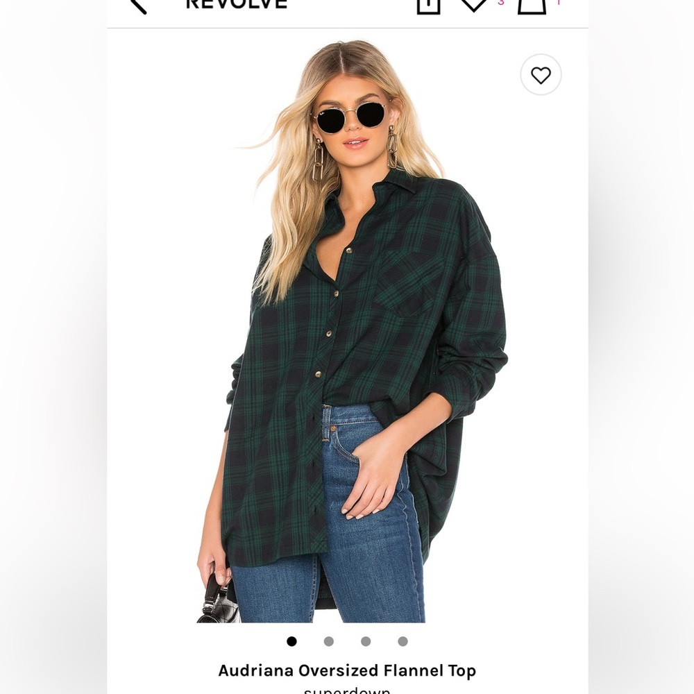 Audriana oversized flannel top
